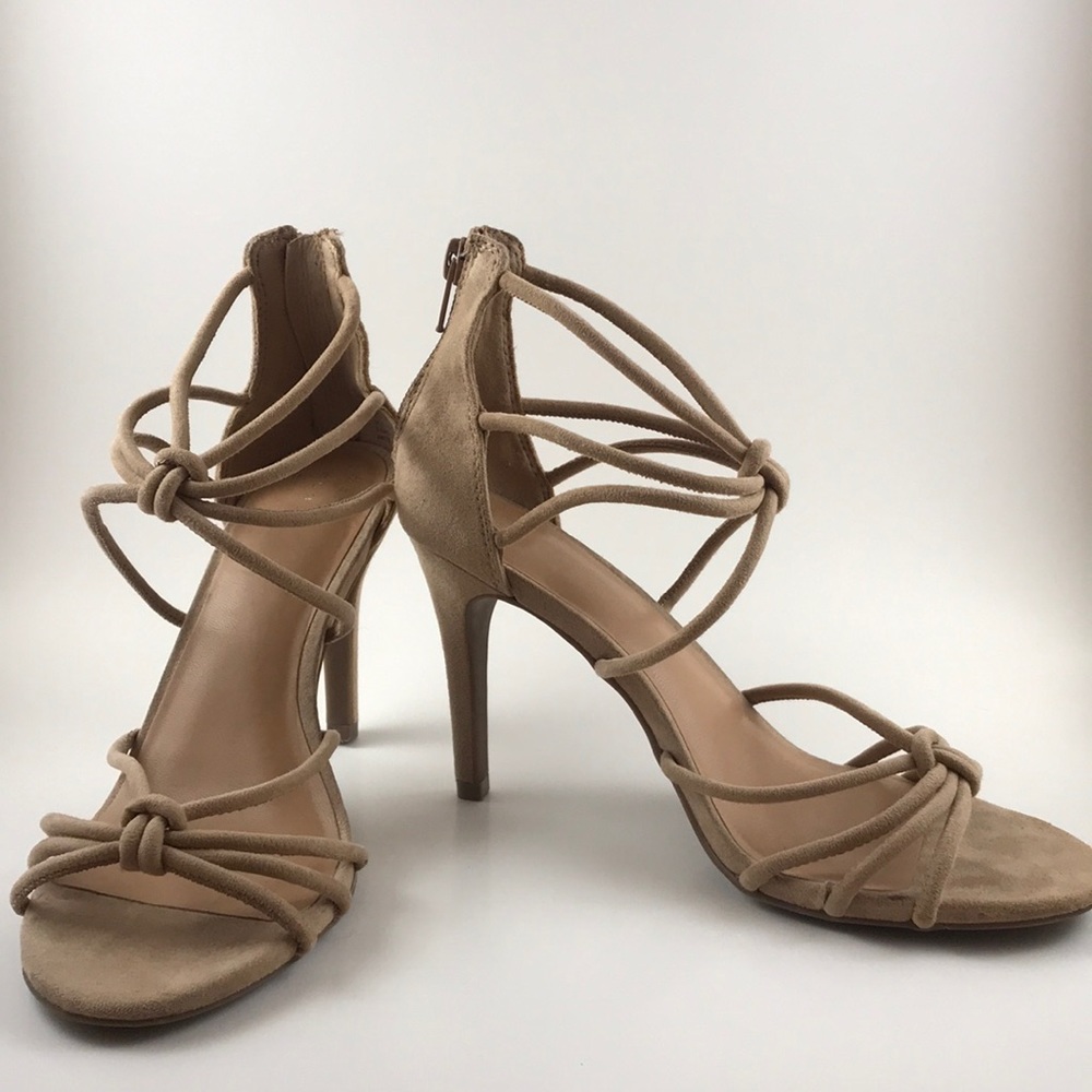 ‘Kylin’ taupe caged 3.5” heels